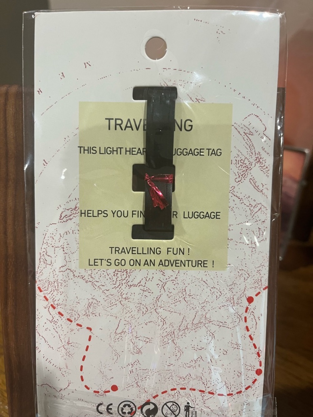 Luggage Tag "Excuse Me Not Your Bag!" Pink & White - Picture 6 of 6